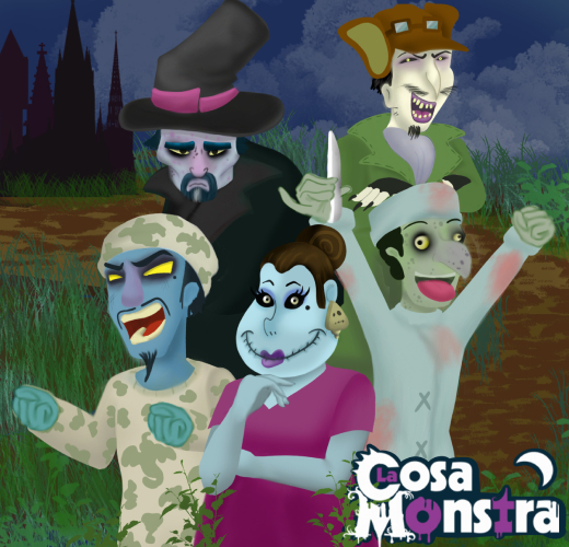 Ilustración de la cosa monstra